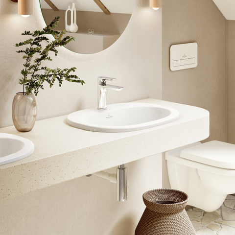 Villeroy & Boch O.novo wandcloset - 56cm - met spoelrand - diepspoel - zonder zitting - White Alpine (glans wit) 0124124