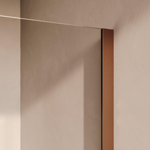 BRAUER Oblivion Douche à l'italienne - 110x200cm - revêtement verre - verre clair - cuivre brossé PVD SW1417858