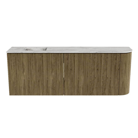 Mondiaz JOYA-DLUX 111.6cm toiletmeubel - ronding rechts kleur Dusk - Wastafel FAYE positie Links 1 kraangat kleur Glace. SW1423189
