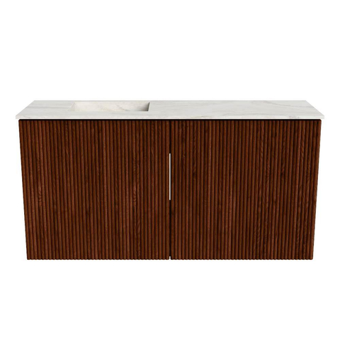 Mondiaz JOYA-DLUX 80cm toiletmeubel - kleur Ruby - Wastafel FAYE positie Links Zonder kraangat kleur Ostra. SW1423784