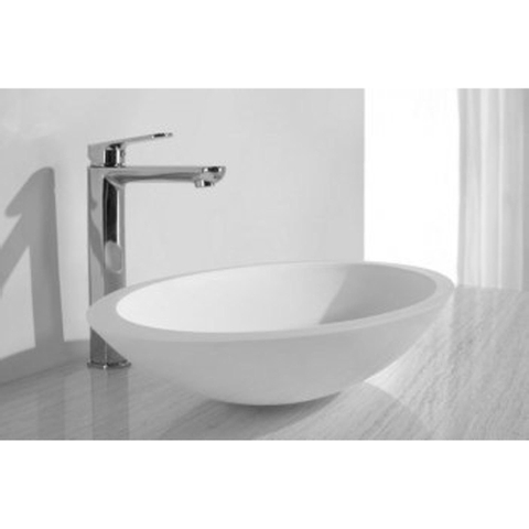 Wiesbaden Kim Waskom ovaal - 59x35x11cm - solid surface - mat wit SW102826