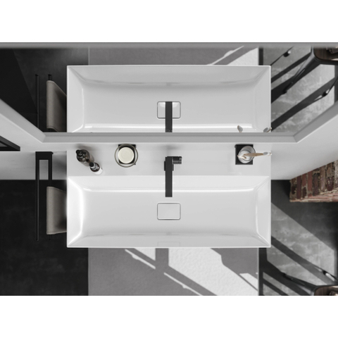 Hansgrohe AddStoris Q handdoekhouder 2-lids - mat zwart SW651108