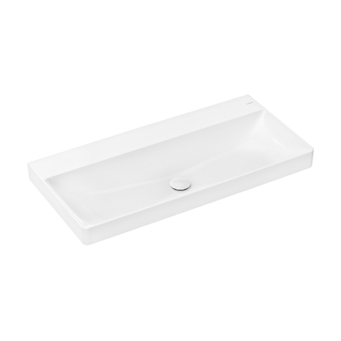 Hansgrohe Xelu Q wastafel - 100x48x8cm - zonder kraangat - opzet - wit SW1164895