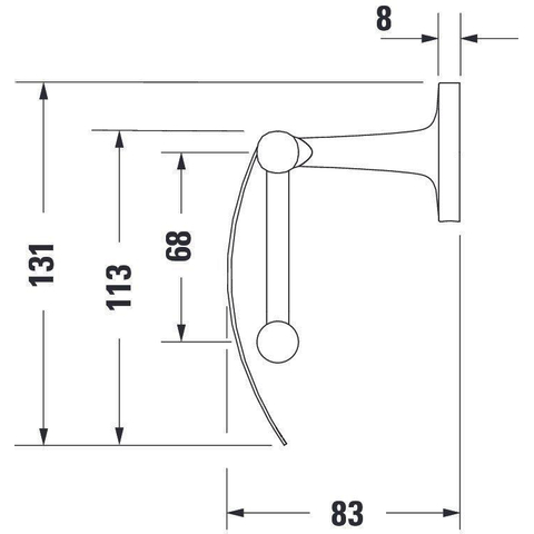 Duravit Starck T Toiletrolhouder - met klep - mat zwart SW297081
