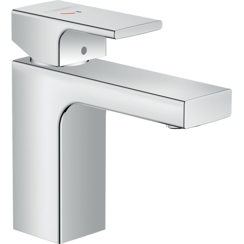 Hansgrohe Vernis Shape Eengreeps wastafelmengkraan - 100 - coolstart - met PopUp - trekwaste - hoogglans chroom SW651565