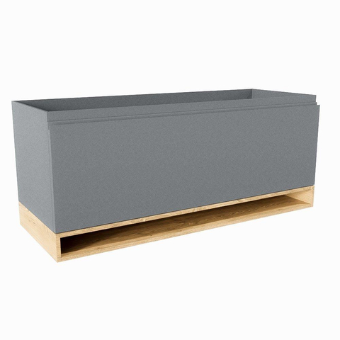 Mondiaz FLOTT Meuble sous vasque - 120x45x50cm - 1 tiroir - softclose - 1 découpe droite - Plata SW1015222