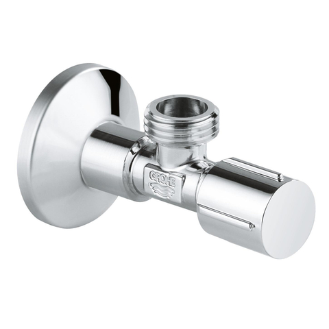 Grohe Hoekstopkraan - buitendraad - met teflon dichtingsring - 1/2x1/2 inch - met metalen greep - chroom SW32006