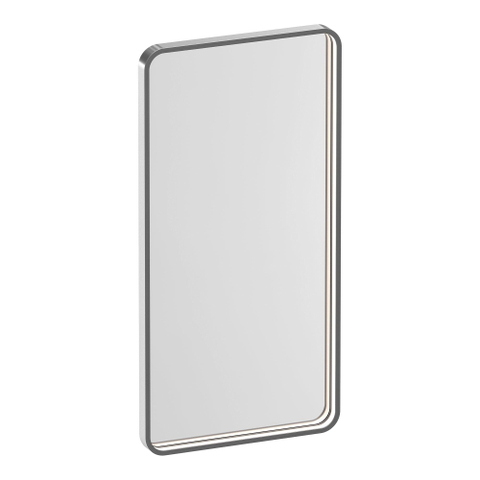 BRAUER Sapphire miroir – rectangle à angles arrondis – 80 x 40 cm – Éclairage LED – Couleur inox SW1203770