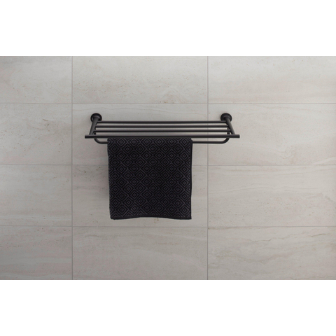 Duravit Starck T Handdoekhouder - 4 rijen - 61cm - mat zwart SW297093