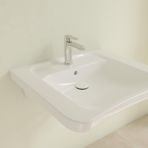 Villeroy & Boch Vicare Omnia Architectura Vita wastafel - 65x54.5cm - met kraangat en overloop - White Alpine (glans wit) 0100906