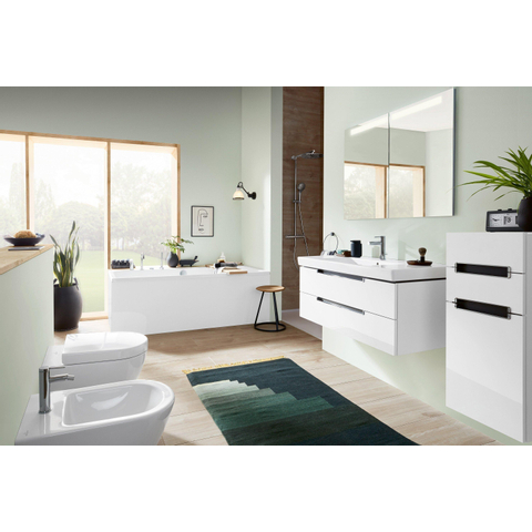 Villeroy & Boch Subway 2.0 meubelwastafel - 100x47cm - 1 kraangat - met overloop - White Alpine (glans wit) 1024058