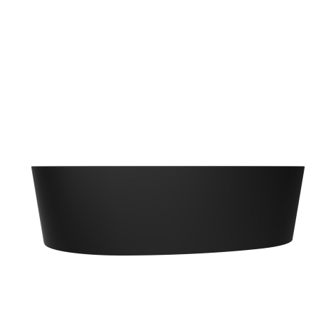 Arcqua Rocker Waskom - opbouw - organisch - links - 50x37cm - mat zwart SW976318