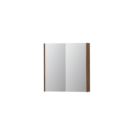 INK SPK2 armoire de toilette – 70 x 74 x 14 cm – 2 portes, portes-miroir double face – Noyer SW353385