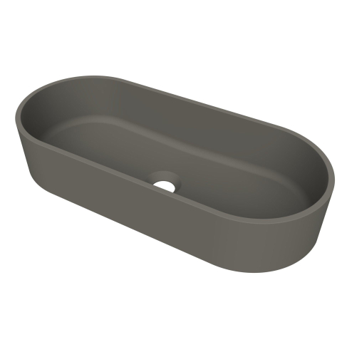 Arcqua Case vasque à poser - ovale - 60x26cm - quartz gris mat SW1209155