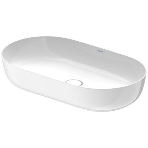Duravit Luv Opzetwastafel - 70x40cm ovaal - zonder kraangat - zonder overloop wit - glans wit SW472399