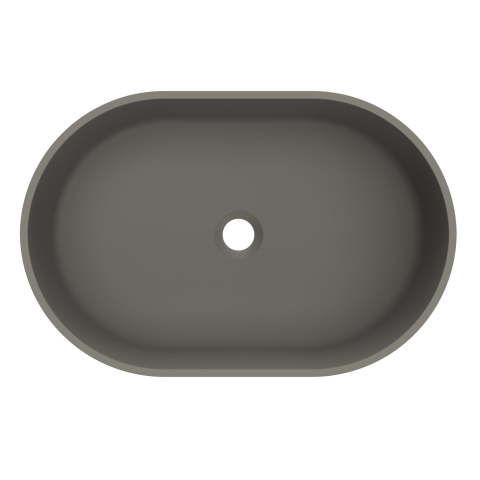 Arcqua Case waskom - ovaal - 55x36cm - mat quartz grijs SW1209103