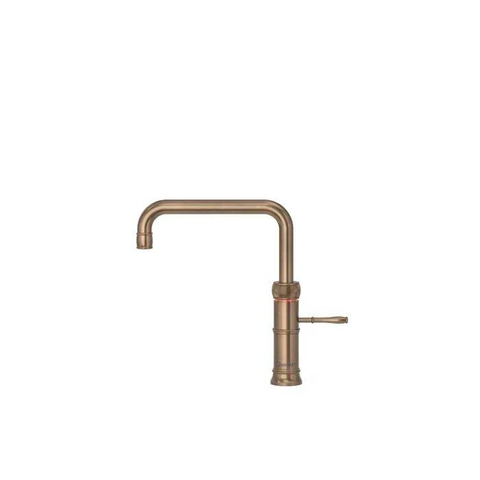 Quooker Classic Fusion Square kokendwaterkraan - draaibare uitloop - Combi+ reservoir - Warm / kokend water - Messing patina SW769520