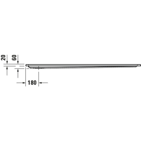 Duravit Starck slimline douchebak 160x80cm wit SW472342