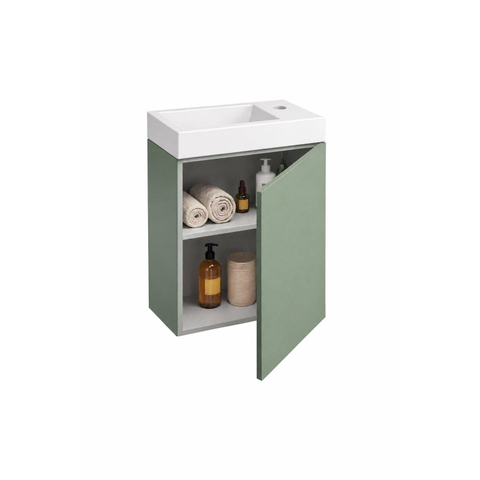 GO by Van Marcke Vikos fonteinset - 40cm - deur rechts - kraangat rechts - sage green (groen) SW1603299