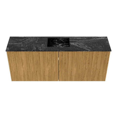 Mondiaz JOYA-DLUX 100cm meuble de salle de bains - couleur Chêne - Vasque FAYE position Milieu 1 trou de robinet couleur Lava. SW1422080