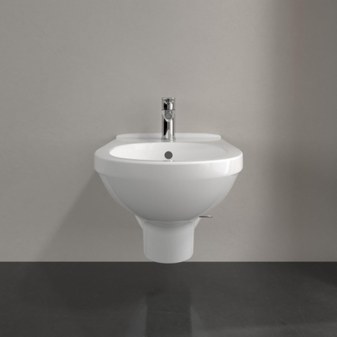 Villeroy & Boch O.novo wandbidet - met overloop - 1 kraangat CeramicPlus - White Alpine (glans wit) 0124159