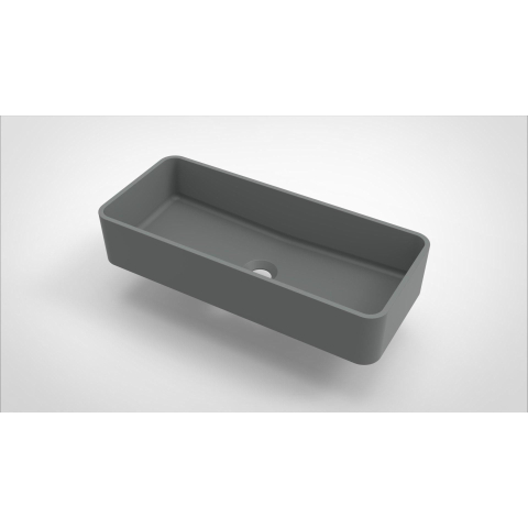 Arcqua Case waskom rechthoek 60x26cm mat grijs SW767316