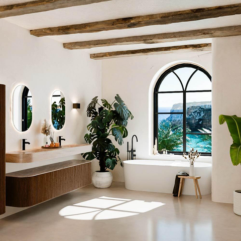 MONDIAZ THOR-DLUX 200cm meuble de salle de bains arrondi à gauche + à droite couleur Noyer avec 2 tiroirs et 2 portes. Lavabo suspendu CLOUD Double 2 trous de robinet couleur Saba. SW1467232