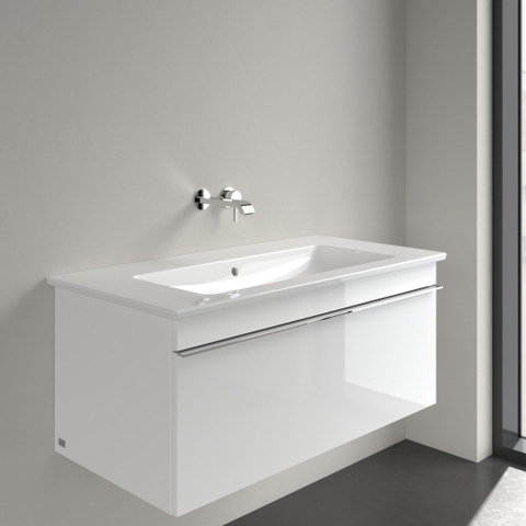 Villeroy & Boch venticello meubelwastafel - 100x50cm - zonder kraangat - met overloop CeramicPlus - White Alpine (glans wit) 1025125