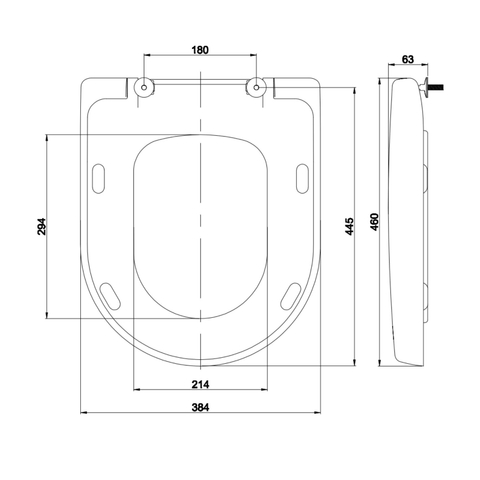 Saniclass Omnus Abattant de WC - déclipsage rapide & fermeture en douceur - parfaitement adapté aux cuvettes de toilettes Villeroy & boch Subway 3.0 - blanc SW1159744