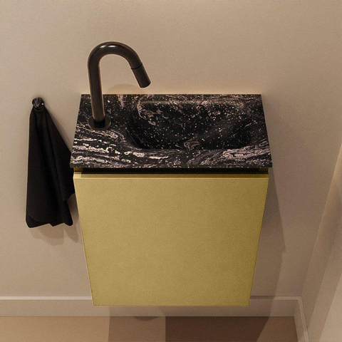 MONDIAZ TURE-DLUX meuble de toilettes 40 cm Oro. Lavabo EDEN Lava position à droite. Avec 1 trou de robinet. SW1103917