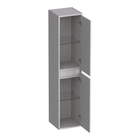 BRAUER Adore Wavy hoge kast - 160x35x35cm - 2 deuren - links- of rechtsdraaiend - greeploos - Forest Seashell SW1198496
