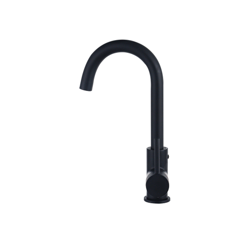 Fortifura Calvi Mitigeur lavabo rehaussé avec bec rotatif Noir mat SW809347