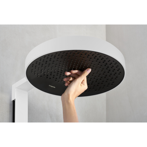Hansgrohe RainFinity opbouw regendoucheset – thermostatisch – Ø36 cm hoofddouche – 2-standen handdouche – mat wit SW918188