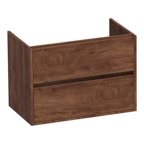 BRAUER Adore Meuble de salle de bains sous-vasque - 80x46x55cm - 2 tiroirs softclose - sans poignées - 1 découpe pour siphon - Forest Cacao SW1198375