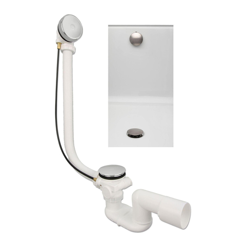 Xenz Vidage baignoire avec trop plein inox SW161781