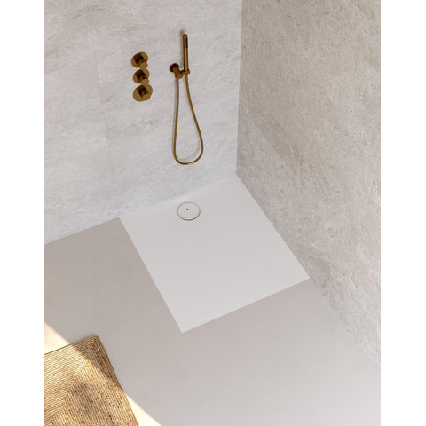 Riho Nuvia Receveur de douche - 90x80cm - antibactérien - purite - blanc mat SW1585116