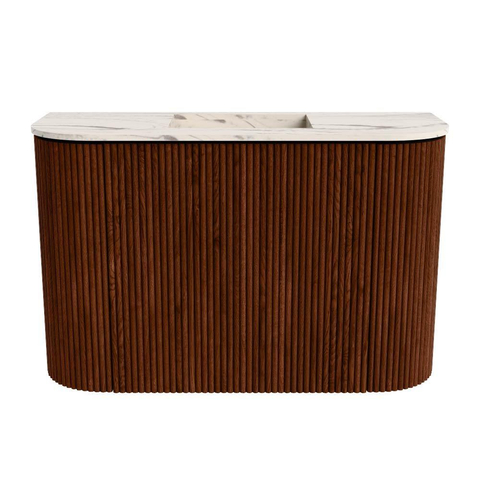 Mondiaz JOYA-DLUX 63.2cm toiletmeubel - ronding links en rechts kleur Ruby - Wastafel FAYE positie Midden Zonder kraangat kleur Nata. SW1425470