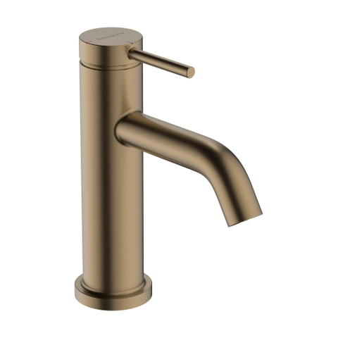 Hansgrohe Tecturis S - wastafelkraan - 1-gats - 80 coolstart m. pop-up trekwaste m. vaste uitloopvoorsprong 10.8cm - brushed bronze SW1126715