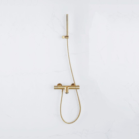Fortifura Calvi doucheslang Metaal - 150cm - geborsteld messing (goud) SW767375