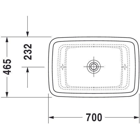 Duravit PuraVida Opbouwwastafel - met bevestiging en afvoer - inclusief keramische afdekkap - 70x42cm - glans wit 0293121