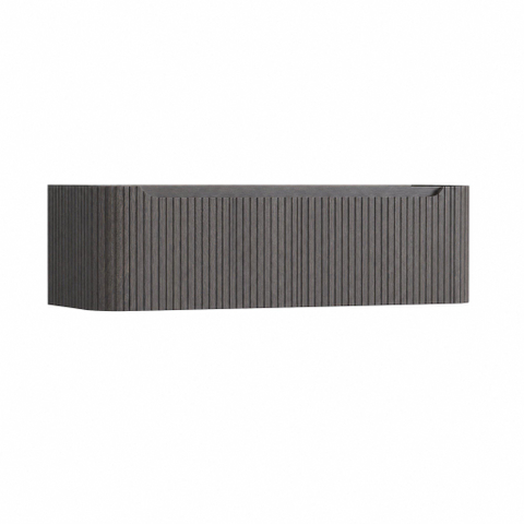 H&R Badmeubelen Juice Wastafelonderkast - 140x45x40cm - afgeronde hoeken - 3D-front - 2 lades - geïntegreerde greep - wenge SW1259405