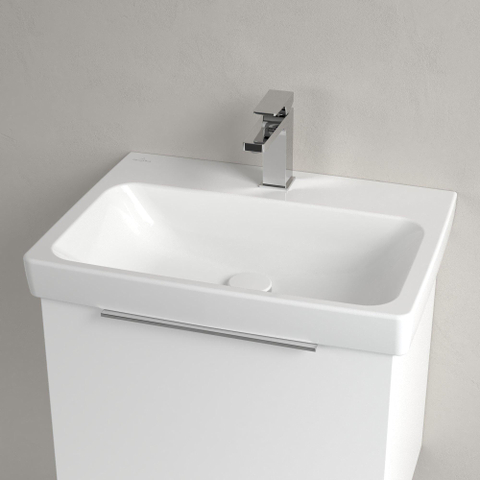 Villeroy & Boch Architectura Wastafel - 44.5x60cm - met kraangat - geslepen onderkant - White Alpine (glans wit) SW1162838