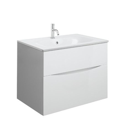 Crosswater Furniture Basin Vergo Wastafel - 70cm - 1 kraangat - marble - white (wit) SW876183