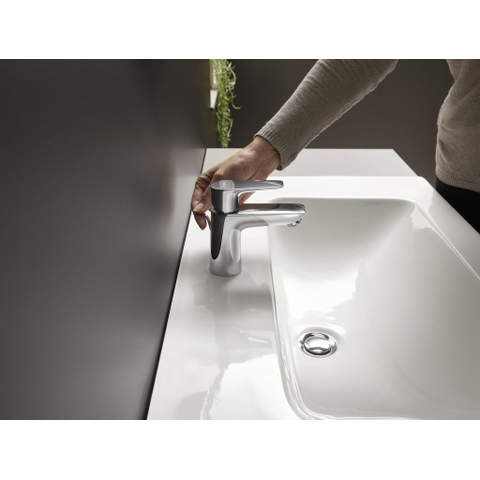 Hansgrohe Talis e 1 greeps wastafelkraan - 80 met trekwaste - hoogglans chroom SW28977