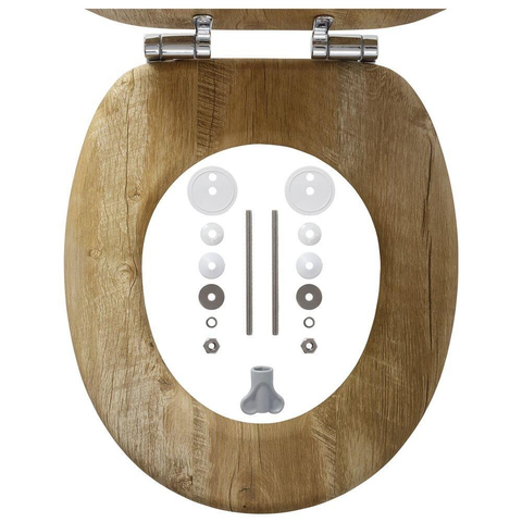 Tiger Hetta Toiletbril - met deksel - MDF - Bruin TWEEDEKANS OUT14578