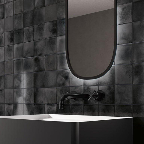 The Mosaic Factory Kasba mozaïektegel - 30x30cm - 6.5mm - vierkant - glans black (zwart) SW798757