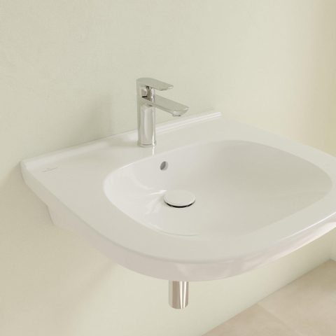 Villeroy & Boch Vicare O.novo Vita wastafel Vita - met 1 kraangat - met overloop - 60x55cm - White Alpine (glans wit) 1025049