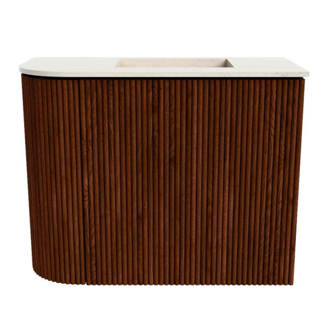 Mondiaz JOYA-DLUX 51.6cm toiletmeubel - ronding links kleur Ruby - Wastafel FAYE positie Rechts 1 kraangat kleur Meli. SW1425368