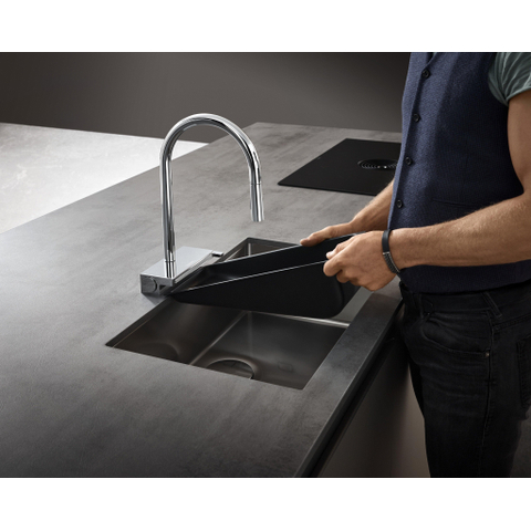 Hansgrohe Aquno Select M81 - 1 greeps keukenkraan - 170 uittrekbare vuistdouche - 3jet - sbox - hoogglans chroom SW878838