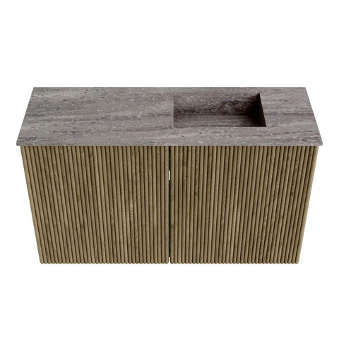 Mondiaz JOYA-DLUX 70cm toiletmeubel - kleur Dusk - Wastafel FAYE positie Rechts Zonder kraangat kleur Oza. SW1425987